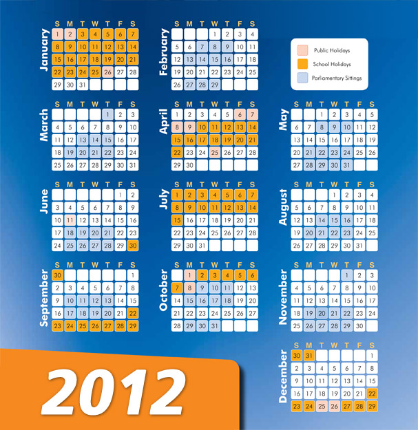 calendar 2012